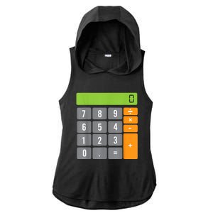 Calculator Costume Halloween Easy Cosplay Math Geek Outfit Ladies PosiCharge Tri-Blend Wicking Draft Hoodie Tank