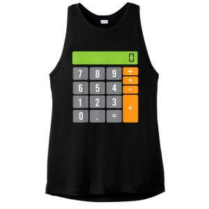 Calculator Costume Halloween Easy Cosplay Math Geek Outfit Ladies PosiCharge Tri-Blend Wicking Tank