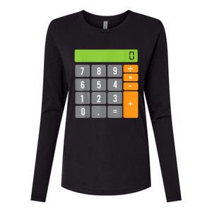 Calculator Costume Halloween Easy Cosplay Math Geek Outfit Womens Cotton Relaxed Long Sleeve T-Shirt