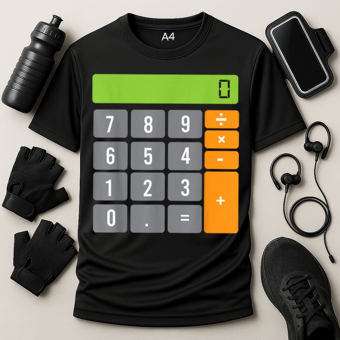 Calculator Costume Halloween Easy Cosplay Math Geek Outfit Cooling Performance Crew T-Shirt