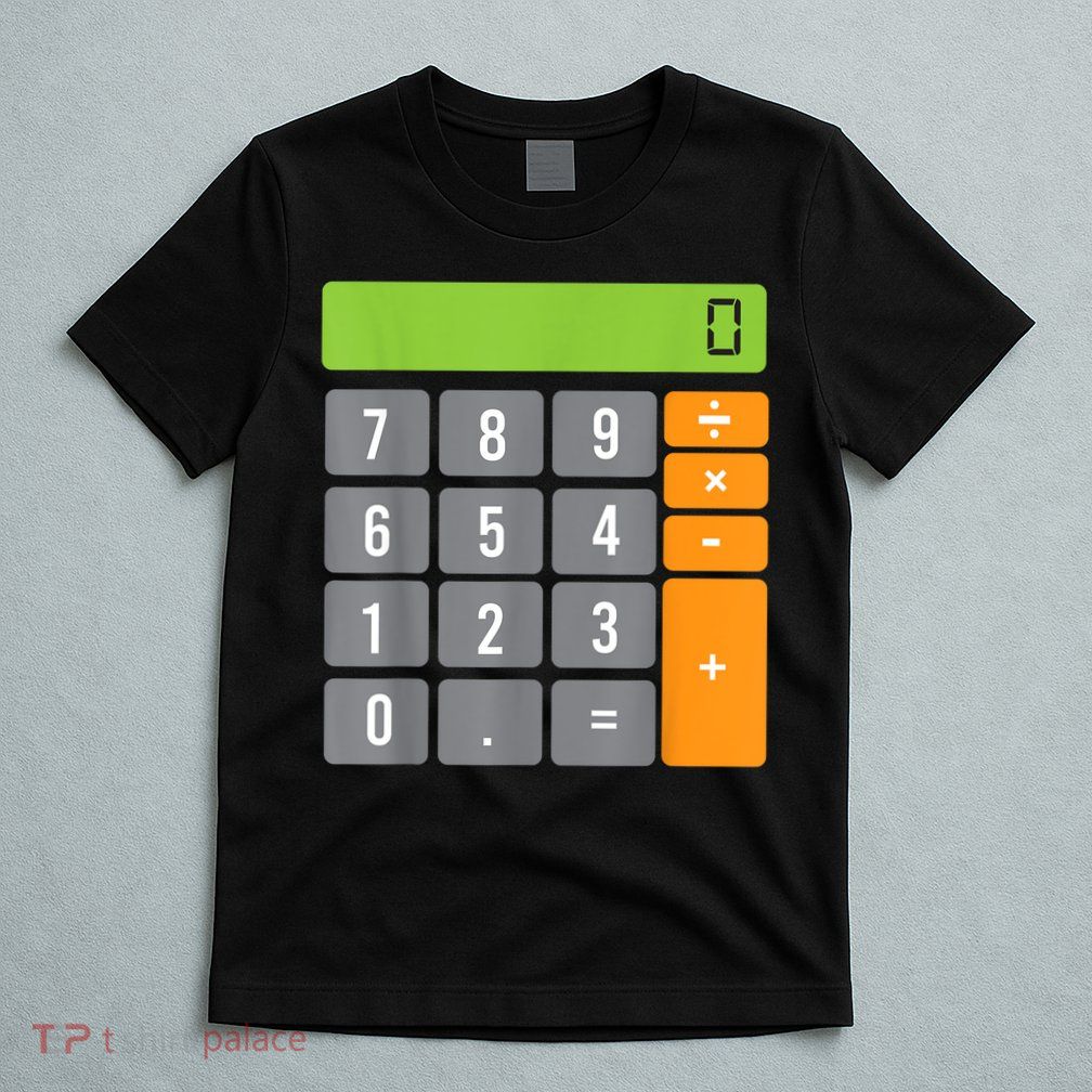 Calculator Costume Halloween Easy Cosplay Math Geek Outfit T-Shirt