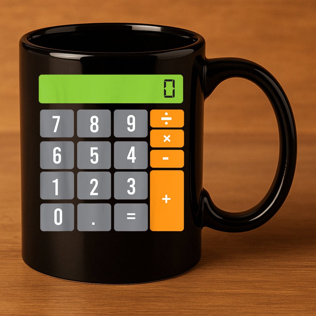 Calculator Costume Halloween Easy Cosplay Math Geek Outfit 11oz C Handle Ceramic Mug