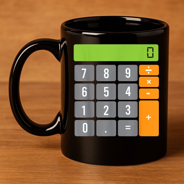 Calculator Costume Halloween Easy Cosplay Math Geek Outfit 11oz C Handle Ceramic Mug