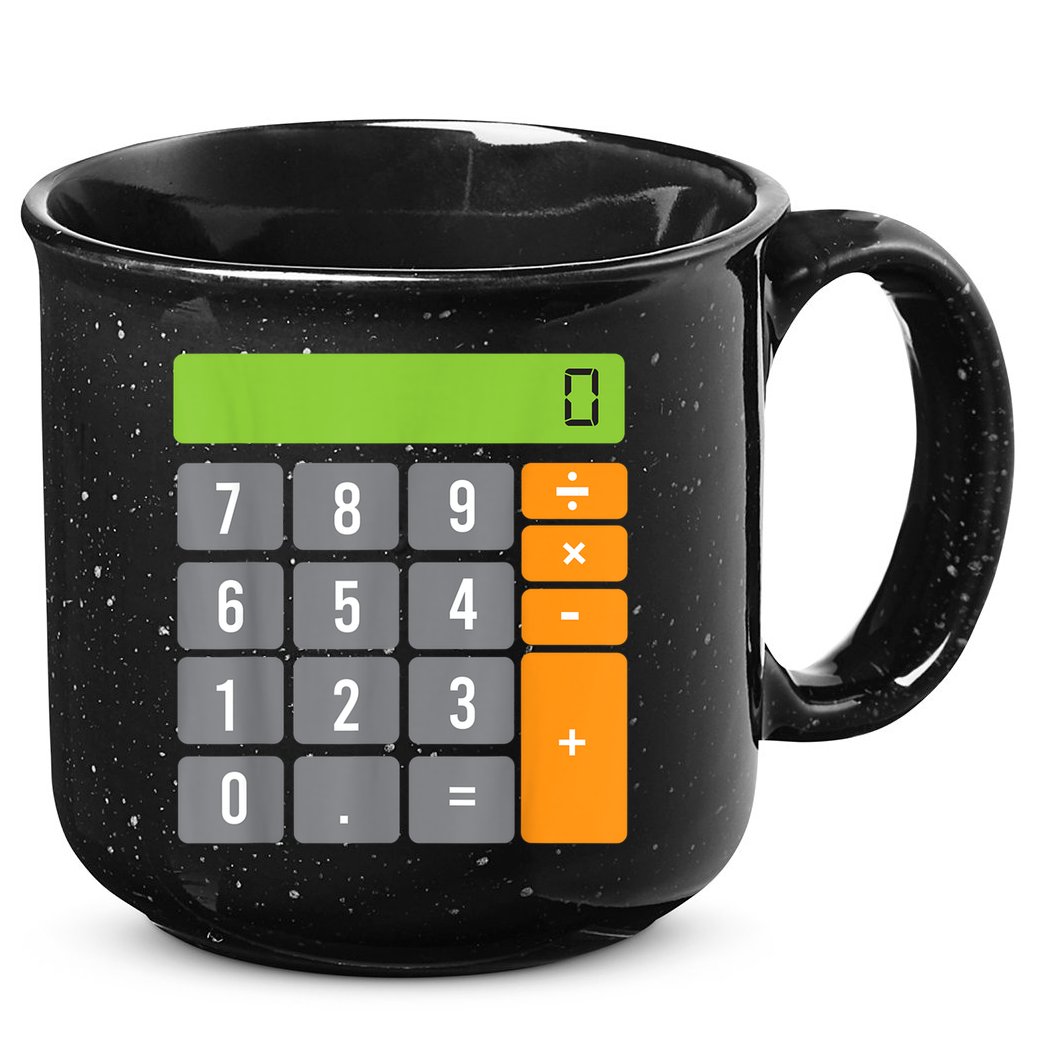 Calculator Costume Halloween Easy Cosplay Math Geek Outfit 15oz Campfire Ceramic Mug