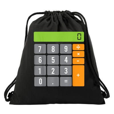 Calculator Costume Halloween Easy Cosplay Math Geek Outfit Drawstring Bag