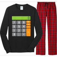 Calculator Costume Halloween Easy Cosplay Math Geek Outfit Long Sleeve Pajama Set