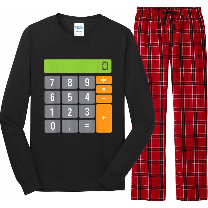 Calculator Costume Halloween Easy Cosplay Math Geek Outfit Long Sleeve Pajama Set