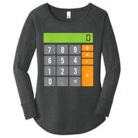 Calculator Costume Halloween Easy Cosplay Math Geek Outfit Women's Perfect Tri Tunic Long Sleeve Shirt