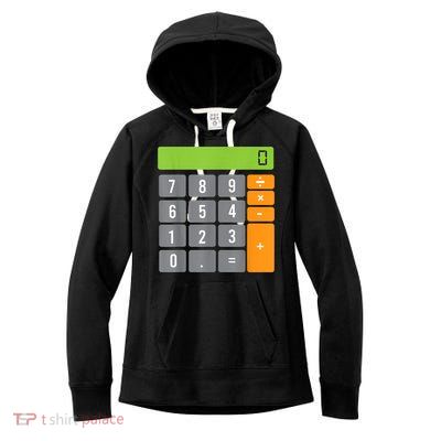 Calculator Costume Halloween Easy Cosplay Math Geek Outfit Women's Fleece Hoodie
