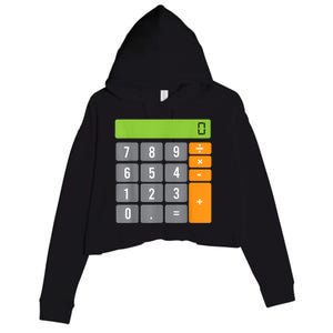 Calculator Costume Halloween Easy Cosplay Math Geek Outfit Crop Fleece Hoodie