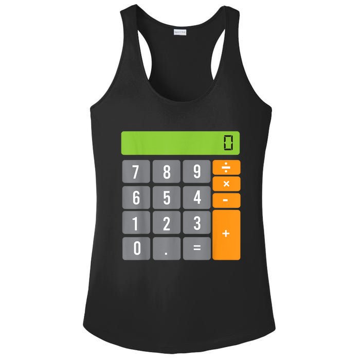 Calculator Costume Halloween Easy Cosplay Math Geek Outfit Ladies PosiCharge Competitor Racerback Tank