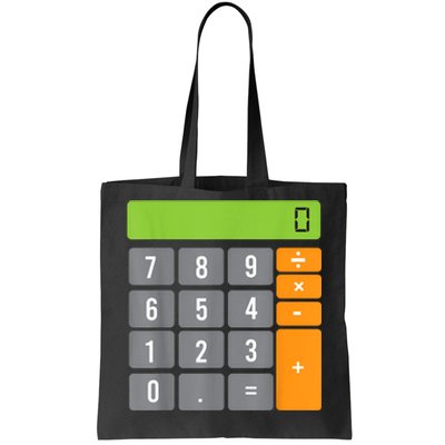 Calculator Costume Halloween Easy Cosplay Math Geek Outfit Tote Bag