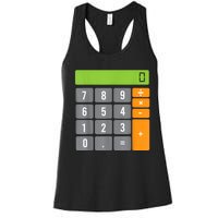 Calculator Costume Halloween Easy Cosplay Math Geek Outfit Women's Racerback Tank