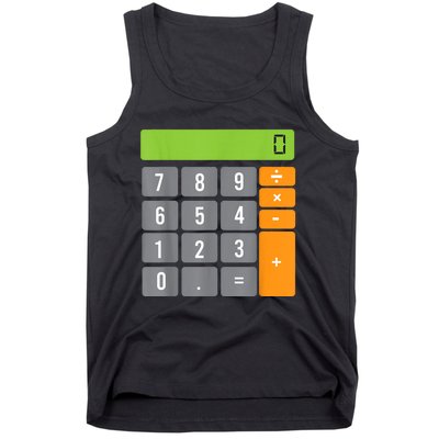 Calculator Costume Halloween Easy Cosplay Math Geek Outfit Tank Top