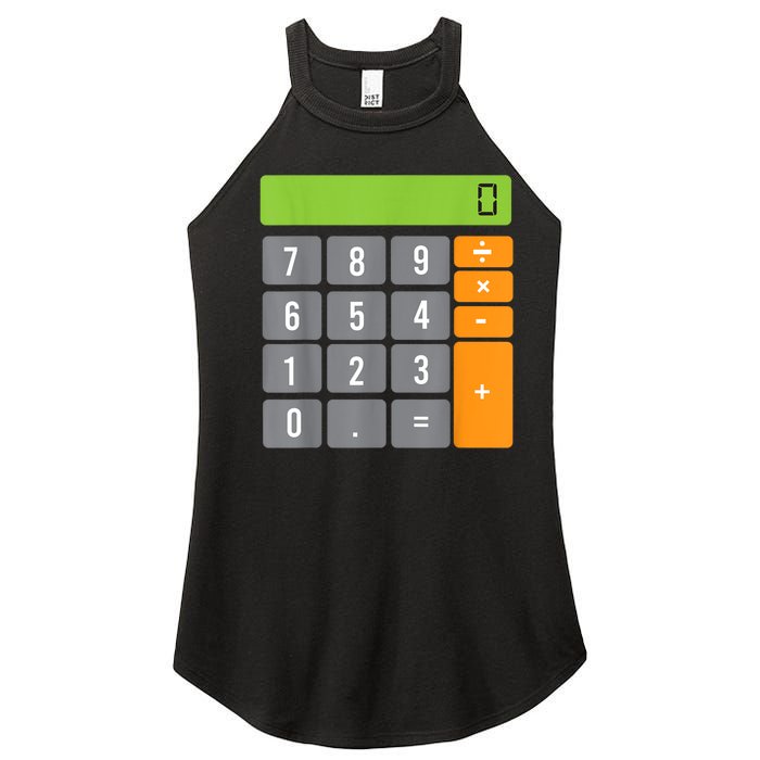 Calculator Costume Halloween Easy Cosplay Math Geek Outfit Women's Perfect Tri Rocker Tank