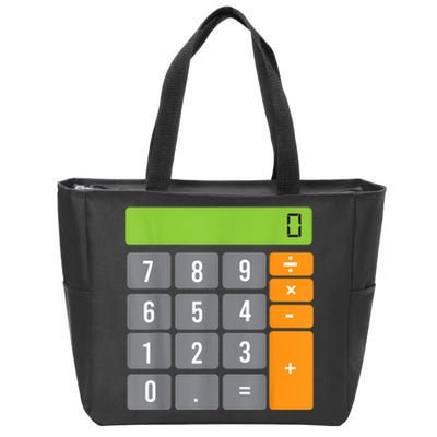 Calculator Costume Halloween Easy Cosplay Math Geek Outfit Zip Tote Bag