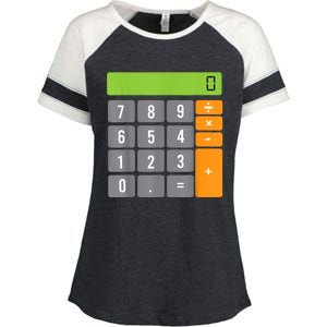 Calculator Costume Halloween Easy Cosplay Math Geek Outfit Enza Ladies Jersey Colorblock Tee