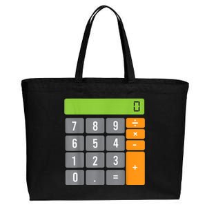 Calculator Costume Halloween Easy Cosplay Math Geek Outfit Cotton Canvas Jumbo Tote