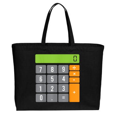 Calculator Costume Halloween Easy Cosplay Math Geek Outfit Cotton Canvas Jumbo Tote