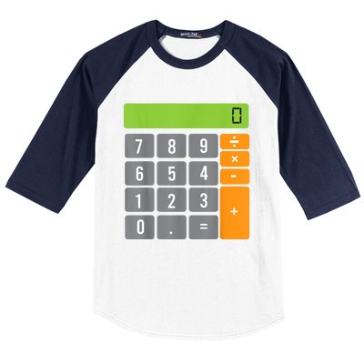 Calculator Costume Halloween Easy Cosplay Math Geek Outfit Baseball Sleeve Shirt