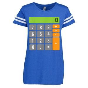 Calculator Costume Halloween Easy Cosplay Math Geek Outfit Enza Ladies Jersey Football T-Shirt