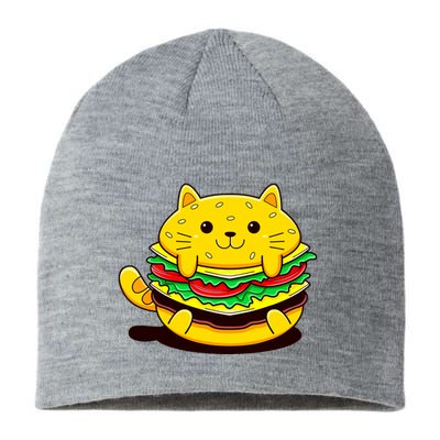 Cute Cat Hamburger Sustainable Beanie