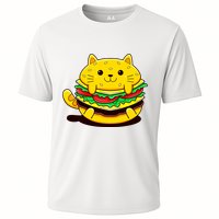 Cute Cat Hamburger Cooling Performance Crew T-Shirt