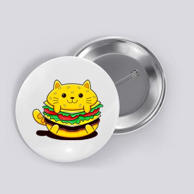 Cute Cat Hamburger Button