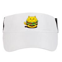 Cute Cat Hamburger Adult Drive Performance Visor