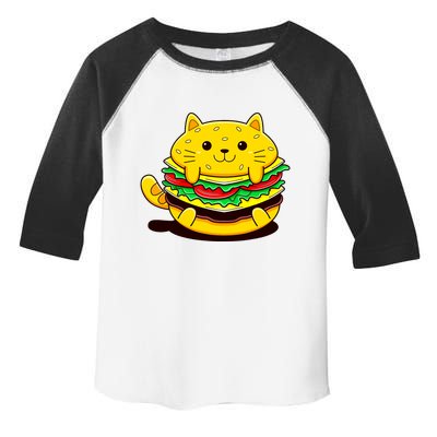 Cute Cat Hamburger Toddler Fine Jersey T-Shirt