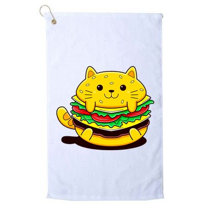 Cute Cat Hamburger Golf Towel