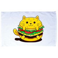 Cute Cat Hamburger Microfiber Hand Towel