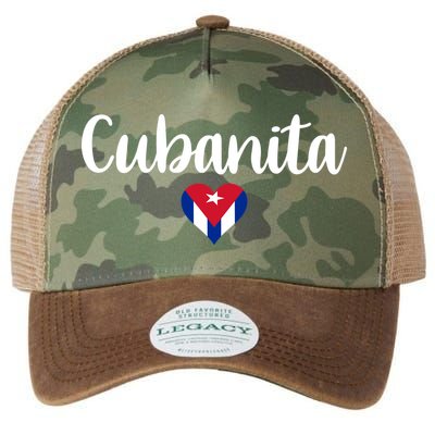 Cubanita Cuban Heart Cuba Flag Legacy Tie Dye Trucker Hat