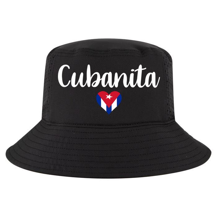 Cubanita Cuban Heart Cuba Flag Cool Comfort Performance Bucket Hat