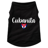 Cubanita Cuban Heart Cuba Flag Doggie Tank