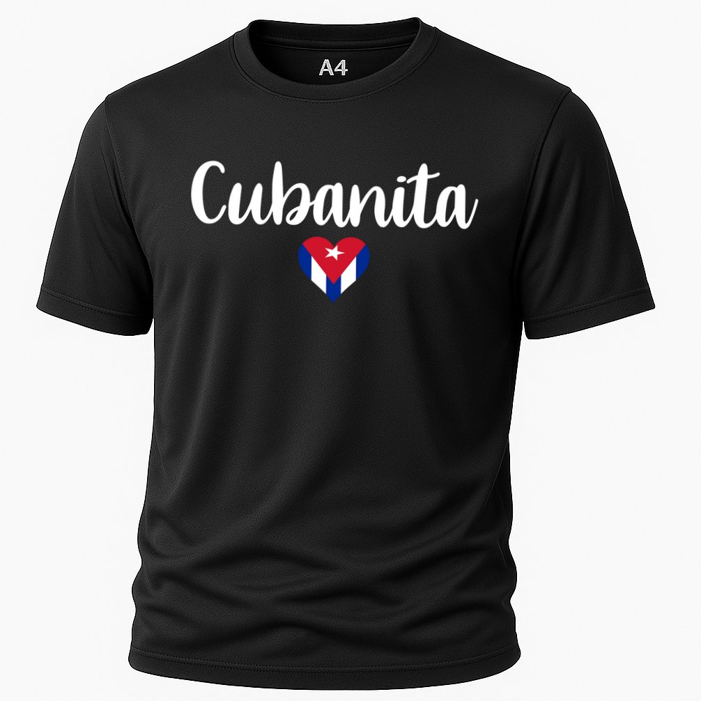 Cubanita Cuban Heart Cuba Flag Performance Shirt
