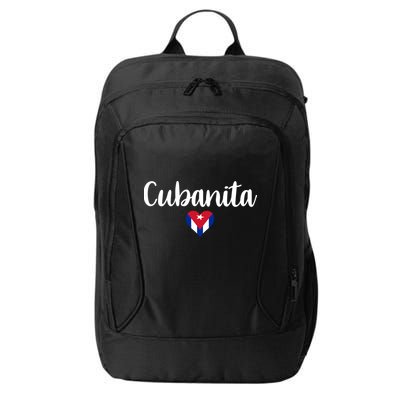 Cubanita Cuban Heart Cuba Flag City Backpack