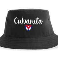 Cubanita Cuban Heart Cuba Flag Sustainable Bucket Hat