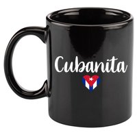 Cubanita Cuban Heart Cuba Flag 11oz C Handle Ceramic Mug