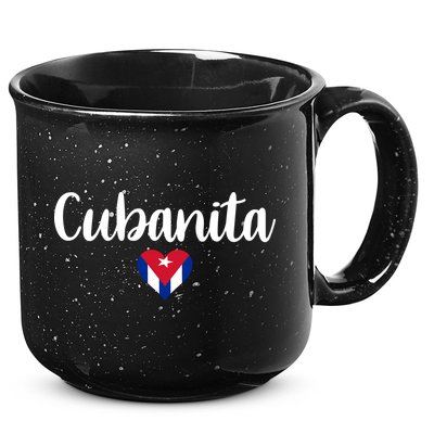 Cubanita Cuban Heart Cuba Flag 15oz Campfire Ceramic Mug