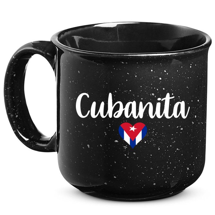 Cubanita Cuban Heart Cuba Flag 15oz Campfire Ceramic Mug