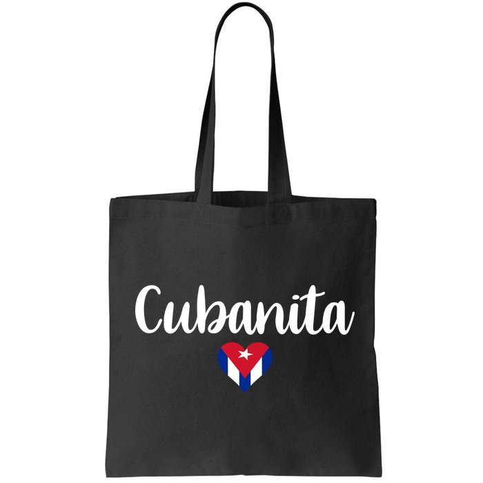 Cubanita Cuban Heart Cuba Flag Bag