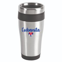 Cubanita Cuban Heart Cuba Flag 16oz Travel Tumbler