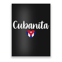 Cubanita Cuban Heart Cuba Flag Poster