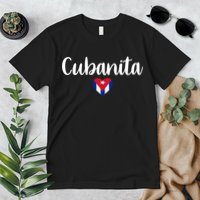 Cubanita Cuban Heart Cuba Flag Premium T-Shirt