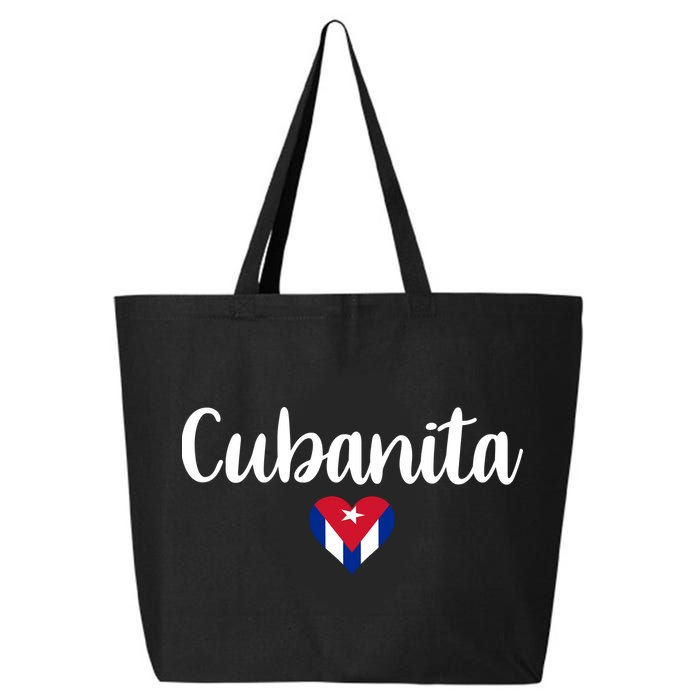 Cubanita Cuban Heart Cuba Flag 25L Jumbo Tote
