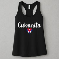 Cubanita Cuban Heart Cuba Flag Womens Tank Top