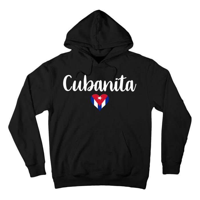Cubanita Cuban Heart Cuba Flag Tall Hoodie