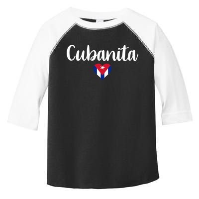 Cubanita Cuban Heart Cuba Flag Toddler Fine Jersey T-Shirt