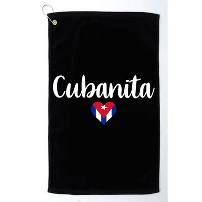 Cubanita Cuban Heart Cuba Flag Golf Towel